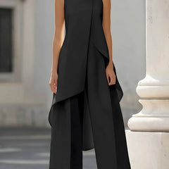 Annabella™ Elegant Drape Long Jumpsuit