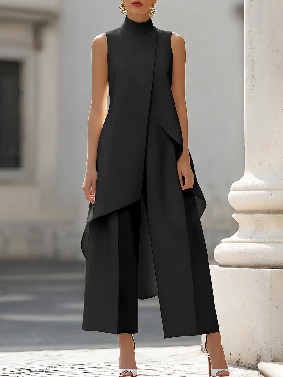 Imogen™ Sculpted High-Neck Wide-Leg Jumpsuit