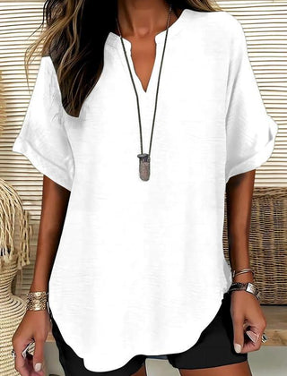 Atasia™ Soft-Touch Notched-Neck Blouse