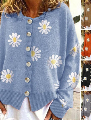 Angel - Cute Cardigan With Daisies