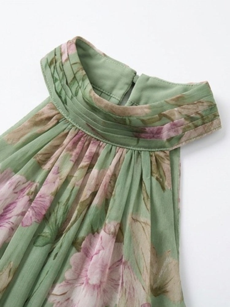 Adèle™ Floral Halter Maxi Dress