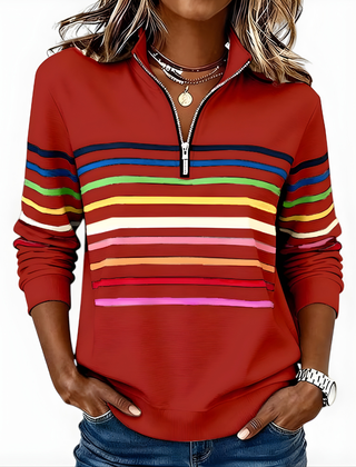 Raina™ Striped Zip Hoodie