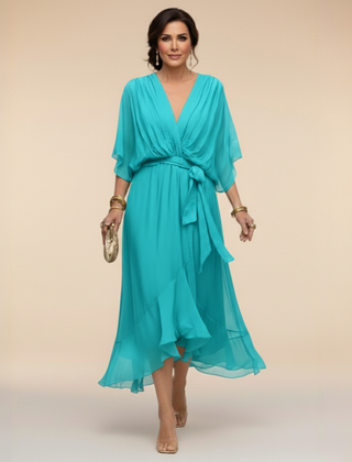 Nellie | Elegant Wrap V-Neck Dress