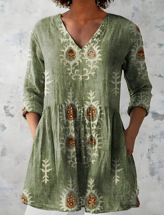 Everly | Long Blouse with V-Neck