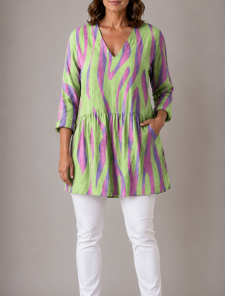 Lyla | Long Blouse with V-Neck