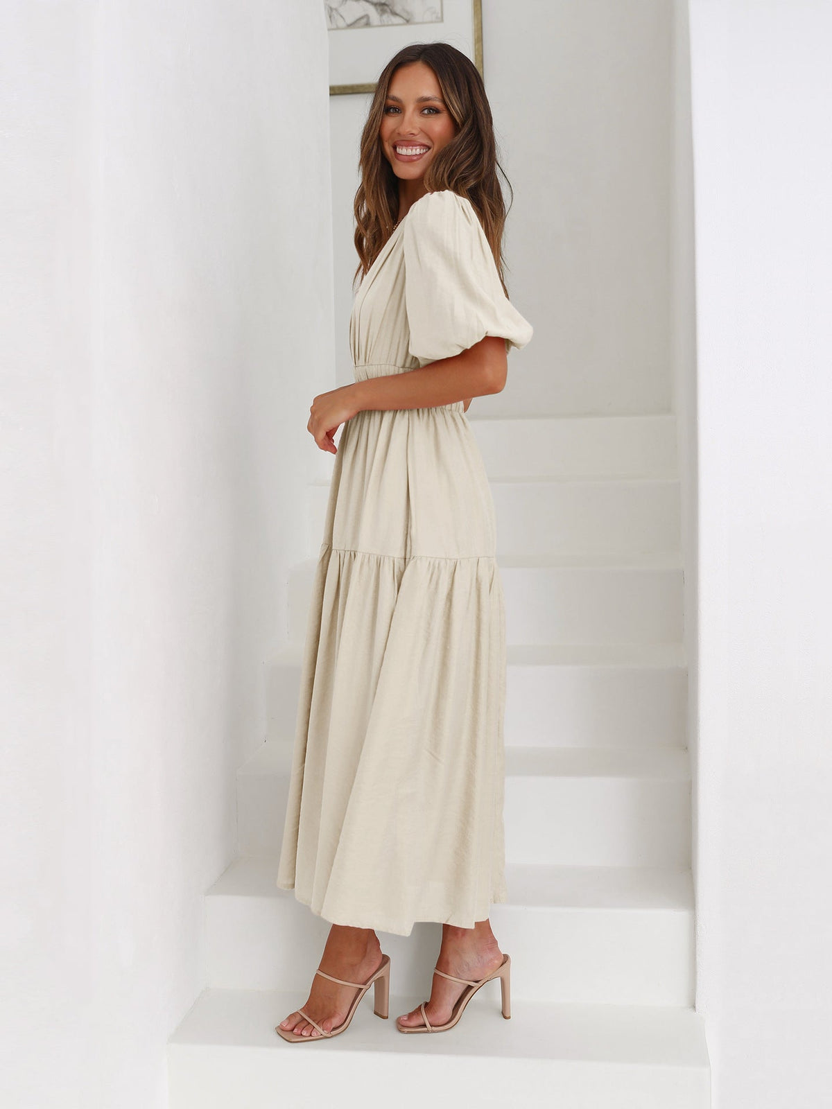 Aurielle™ V-Neck Flow Dress