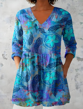 Willow| Long Blouse with V-Neck
