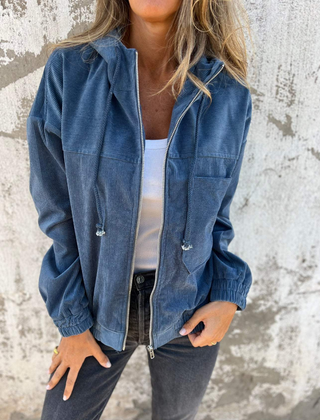 Louise™ Corduroy Hooded Zip Jacket