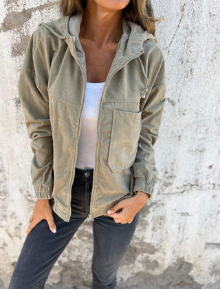 Louise™ Corduroy Hooded Zip Jacket