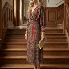 Lune™ Natural Wrap Midi Dress