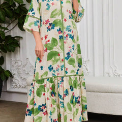 Leah™ | Floral Print Ruffle Dress