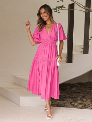 Aurielle™ V-Neck Flow Dress