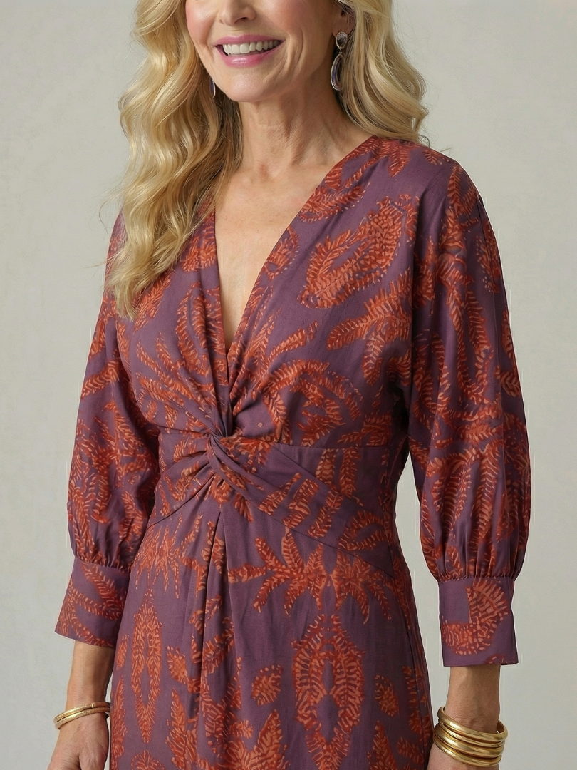 Lune™ Natural Wrap Midi Dress