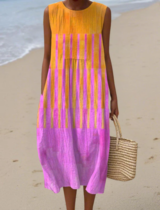 Lucy™ Sunset Stripe Midi Dress