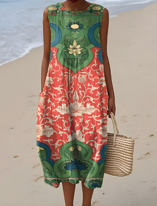Rowyn™ | Artistic Sleeveless Summer Dress