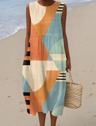 Iris™ Geometric Midi Dress