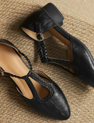 Anthea™ Elegant Braided Leather Shoes