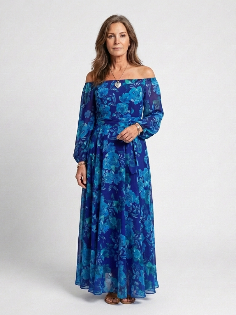 Aspen™ Off Shoulder Floral Maxi Dress