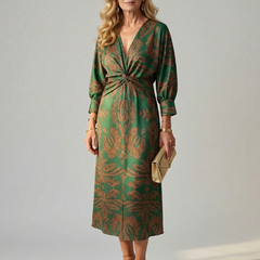 Lune™ Natural Wrap Midi Dress