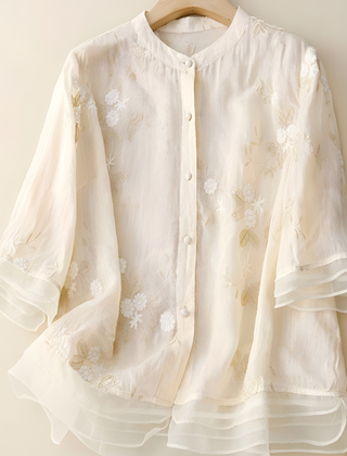 Clarice™ Embroidered Cotton Blouse