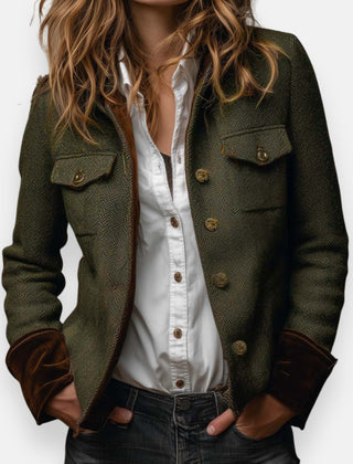 Nova™ Velvet Detail Tweed Jacket