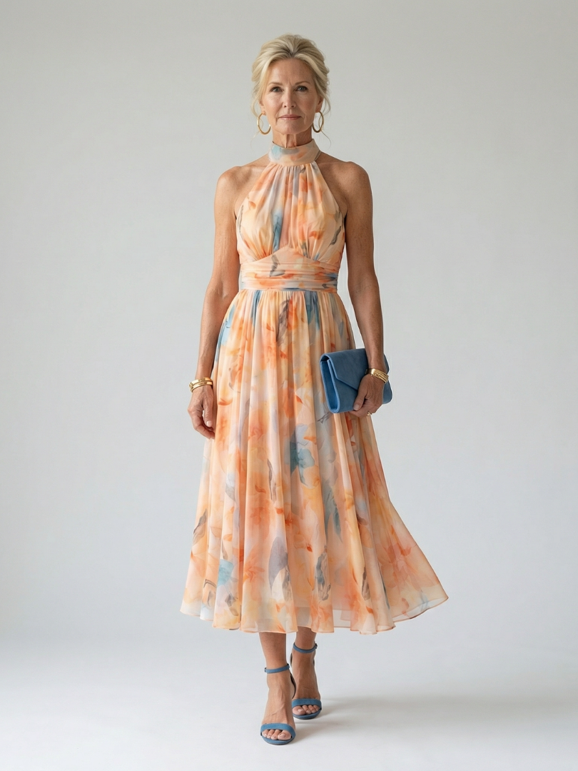 Florentina™ Soft Halter Midi Dress