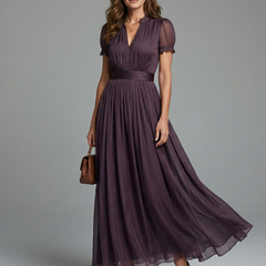 Elia™ Gathered Waist Keyhole Maxi Dress
