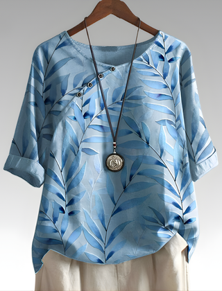 Lusette™ Nature-Inspired Button Detail Top