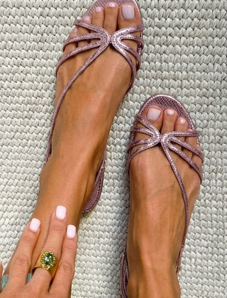 Monroe | Elegant Gold Vintage Sandals