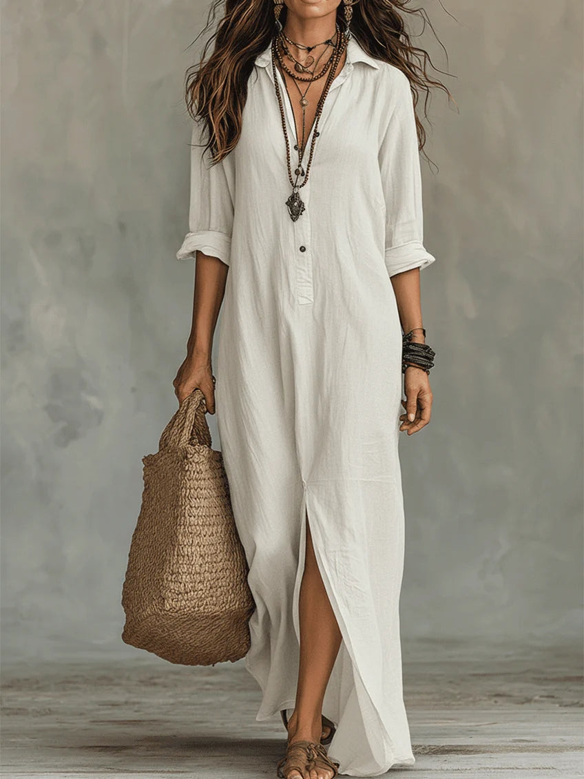 Soline™ Maxi Dress with Buttons