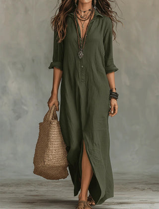 Soline™ Maxi Dress with Buttons