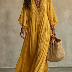Indara™ Long V-Neck Dress