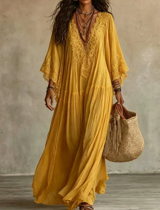 Indara™ Long V-Neck Dress