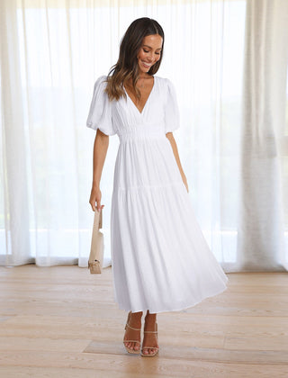 Aurielle™ V-Neck Flow Dress