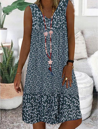 Niana™ Sleeveless Floral V-Neck Dress