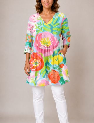 Valerie | Long Blouse with V-Neck