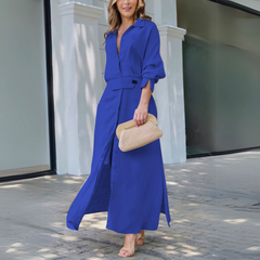Jeanette™ Elegant Maxi Dress with V-Neck