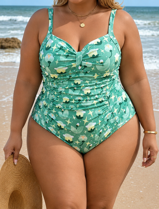Erin | Plus Size Ruched One-Piece Swimsuit