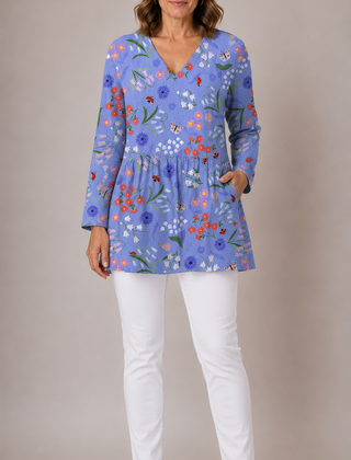 Josie | Long Blouse with V-Neck