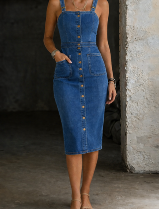 Rivka | Button-Up Denim Dress