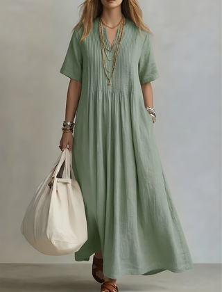 Genesis™ Flowing V-Neck Maxi Dress