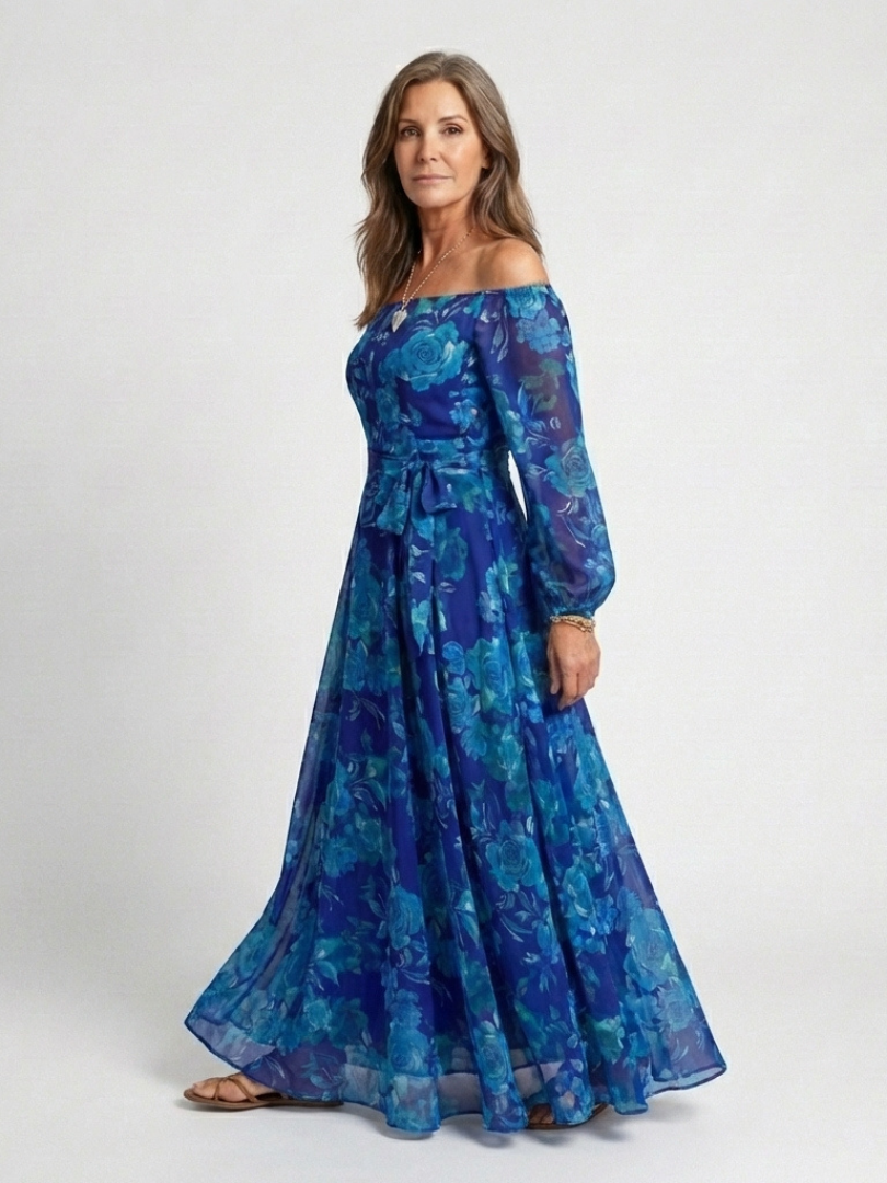 Aspen™ Off Shoulder Floral Maxi Dress