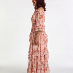 Rosalie™ Off Shoulder Floral Ruffle Tiered Maxi Dress
