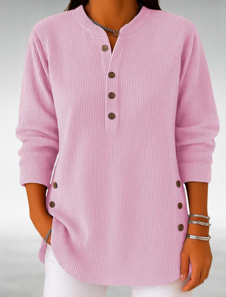 Lilian™ Retro Corduroy V-Neck Top