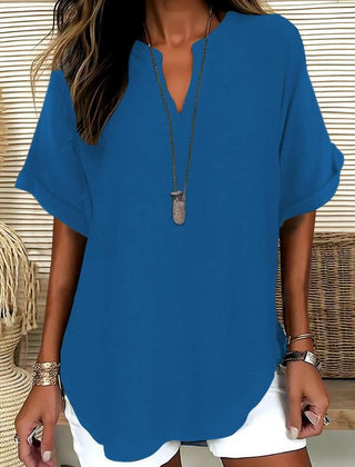 Atasia™ Soft-Touch Notched-Neck Blouse
