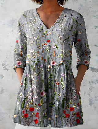Willow| Long Blouse with V-Neck