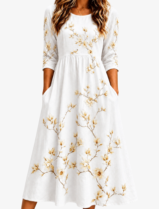 Aurora | Blossom Pocket Midi Dress
