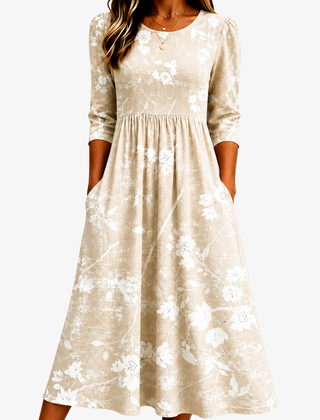 Elsie | Floral Pocket Midi Dress