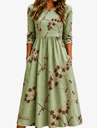 Meadow | Floral Pocket Midi Dress