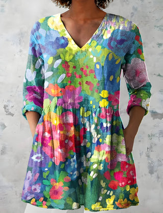 Willow| Long Blouse with V-Neck